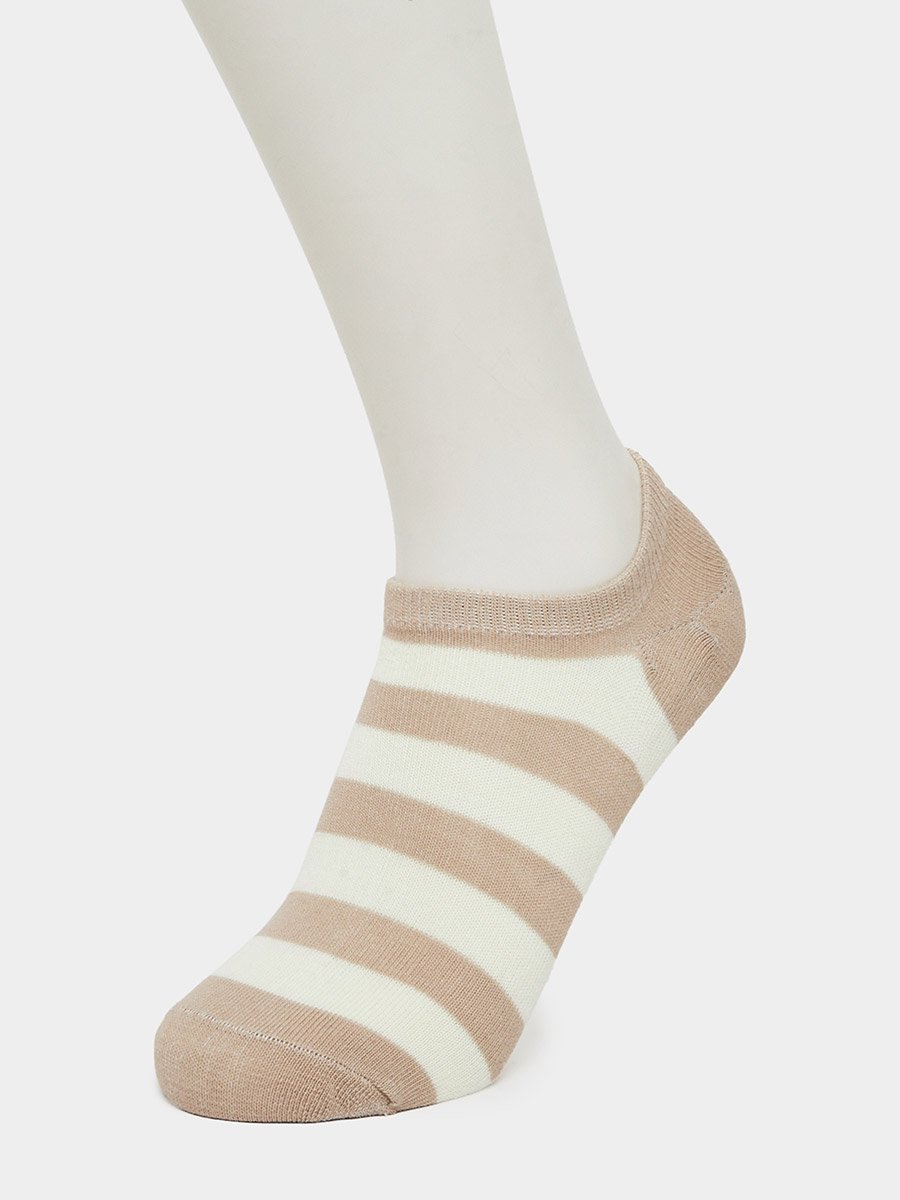 Pack of 3 - Striped Shoe Liner Socks