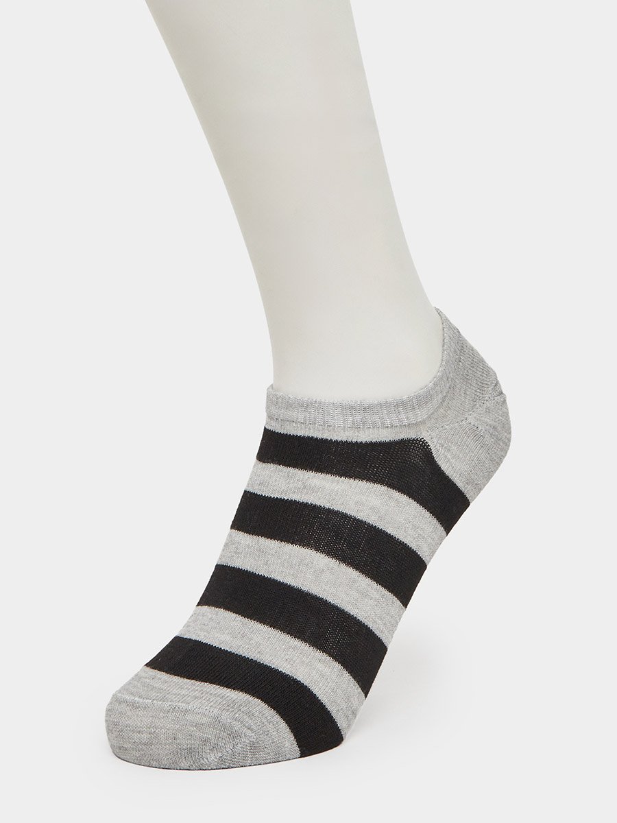 Pack of 3 - Striped Shoe Liner Socks