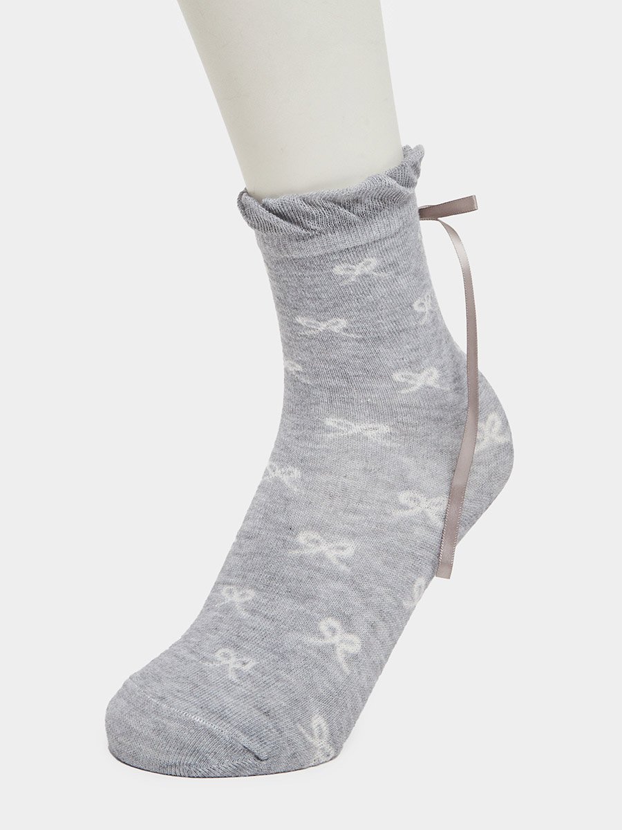 Pack of 2 - Ribbon Detail Socks