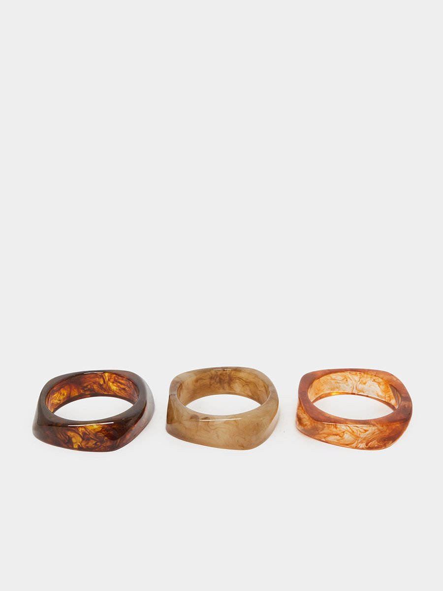 Pack of 3 - Resin Bangle Bracelet