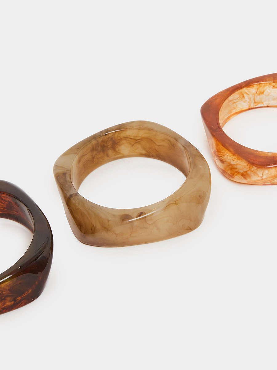 Pack of 3 - Resin Bangle Bracelet