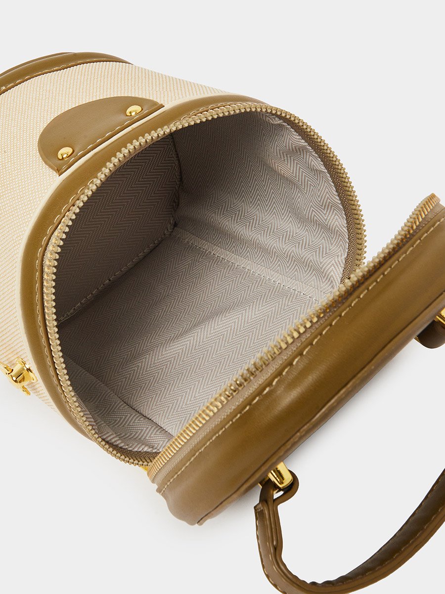 Barrel Bucket Bag with Scarf Detail