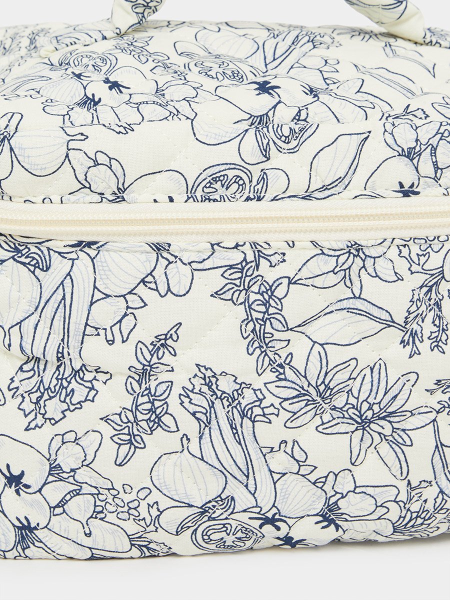 Floral Printed Quilted Wash Bag