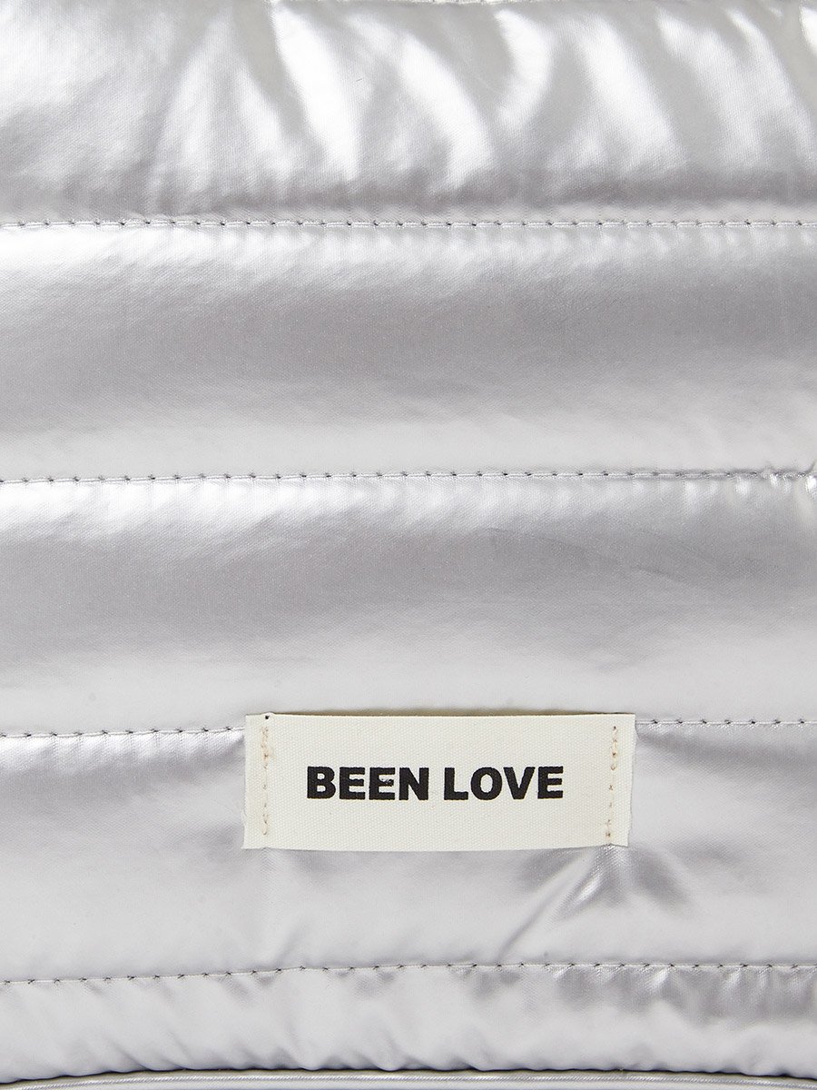 Silver Quilted Travel Wash Bag