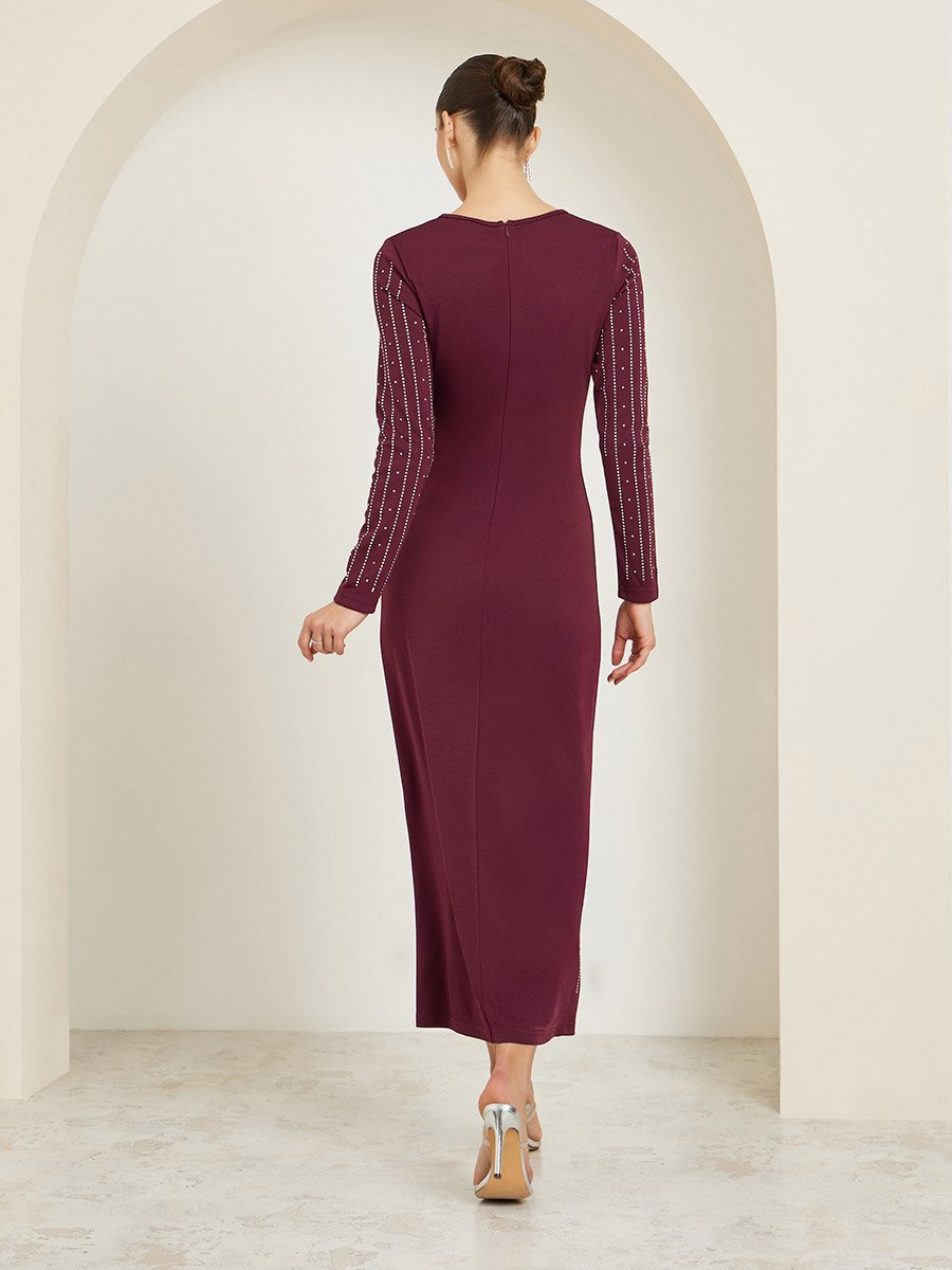 princess polly baby blue dress Fabulous Column Strapless Sleeveless Rhinestone Satin Burgundy Evening –  Newinlook