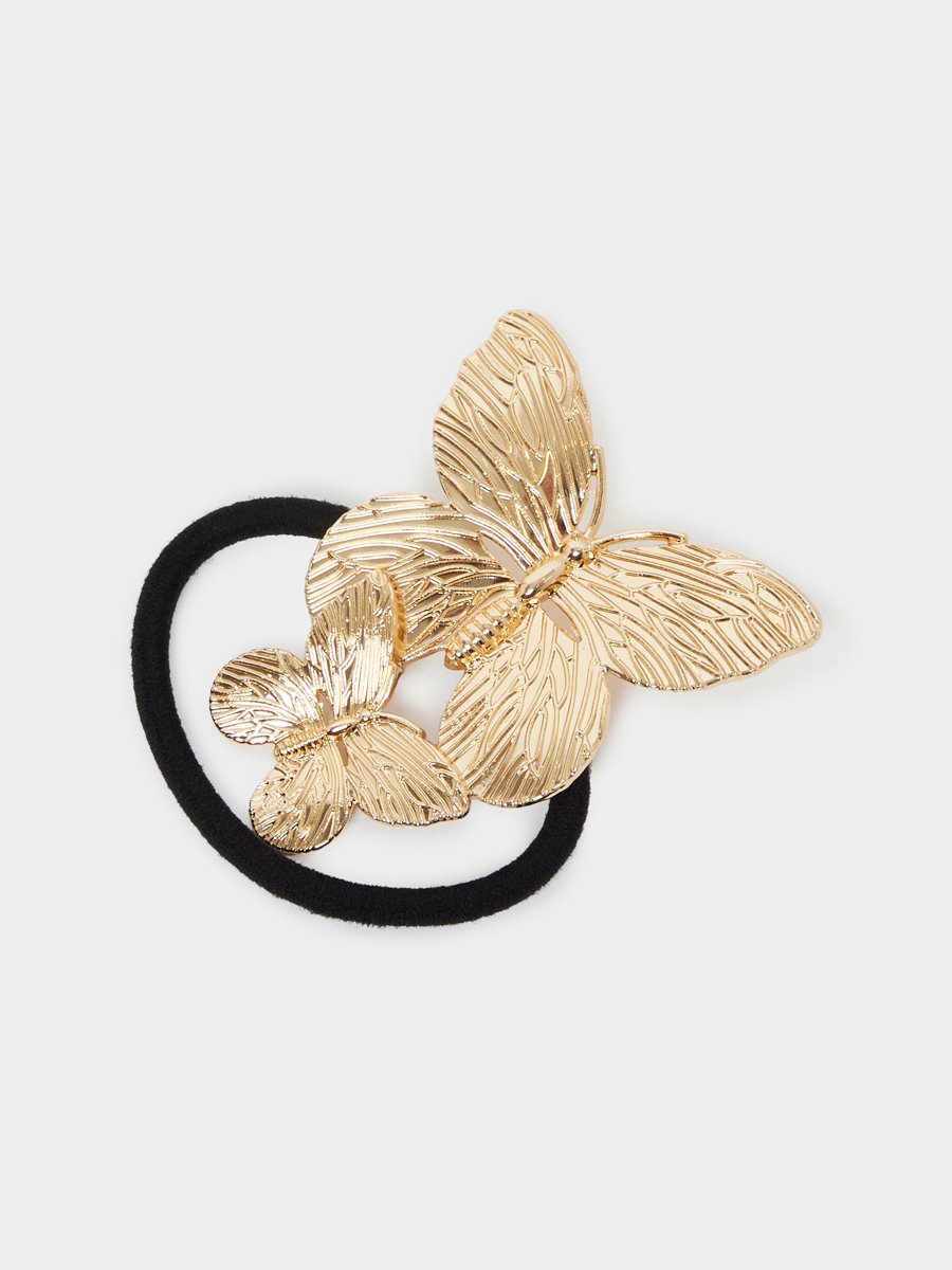 Gold Butterfly Hair Tie