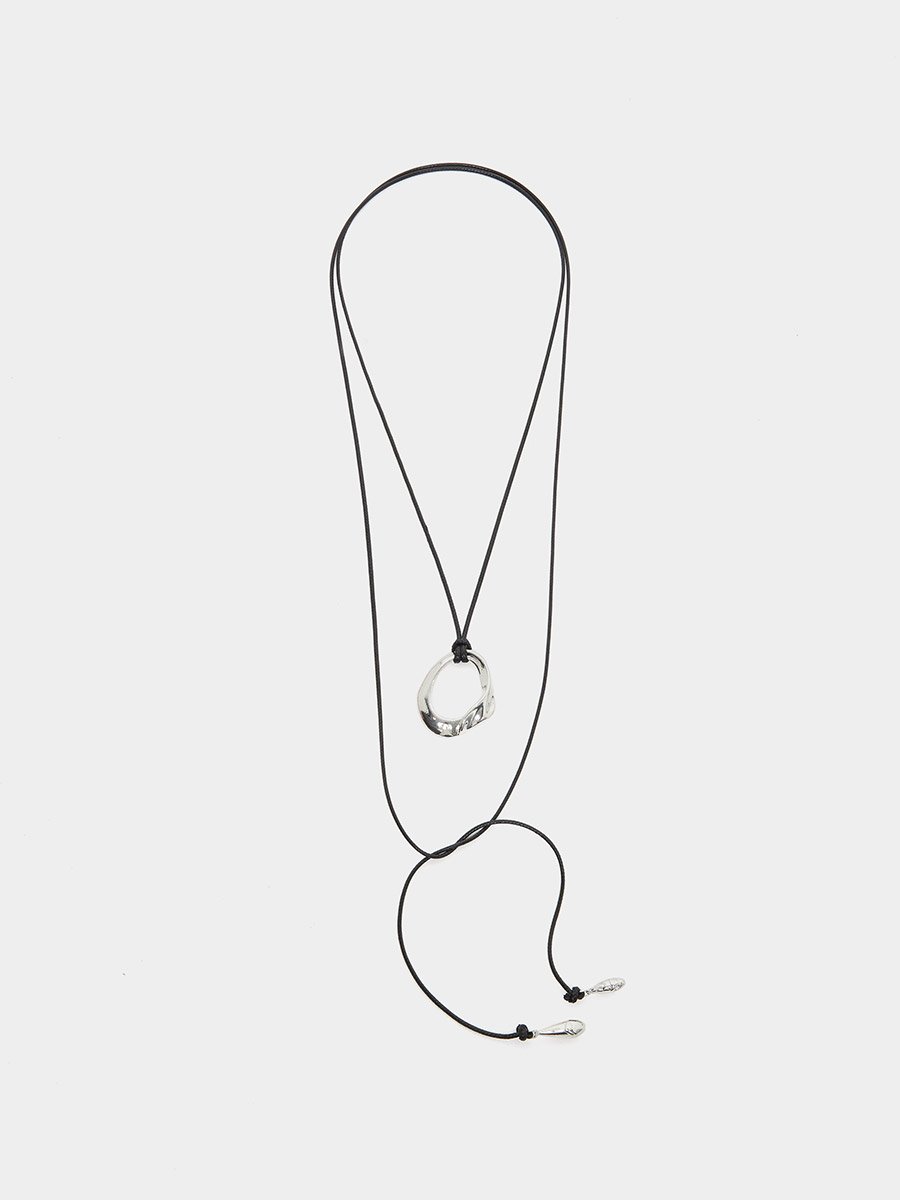 Silver Circle Pendant Necklace