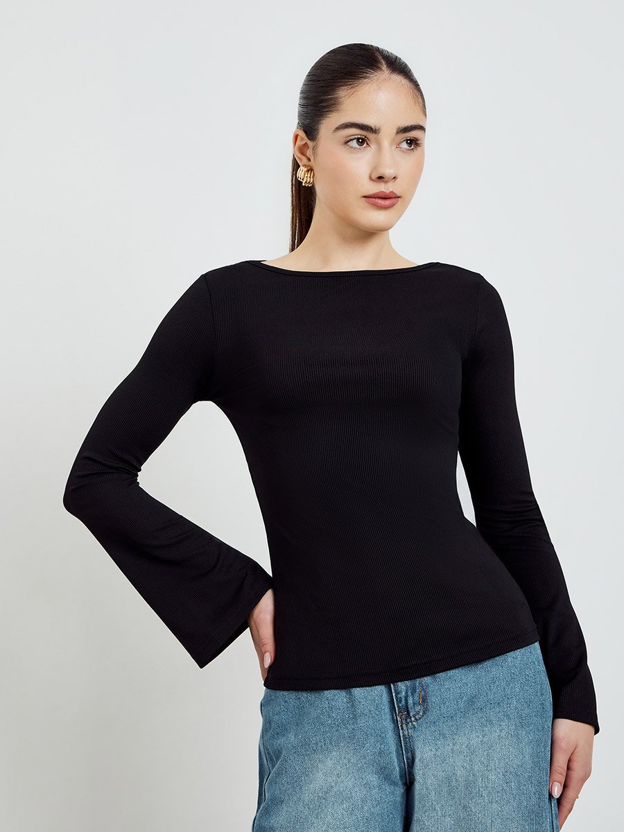 Pack of 2 - Bell Sleeves Knitted Top