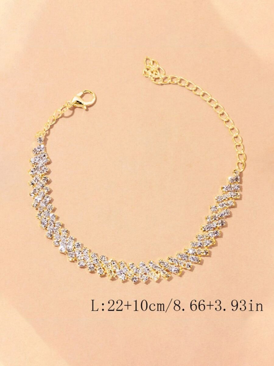 Women Gold Rhinestone Anklet