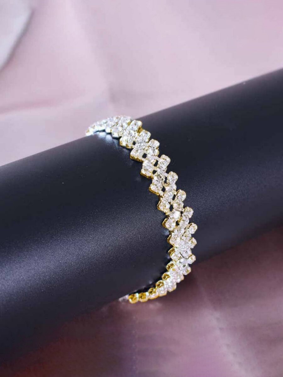 Women Gold Rhinestone Anklet