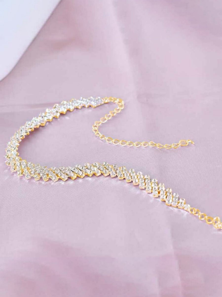 Women Gold Rhinestone Anklet