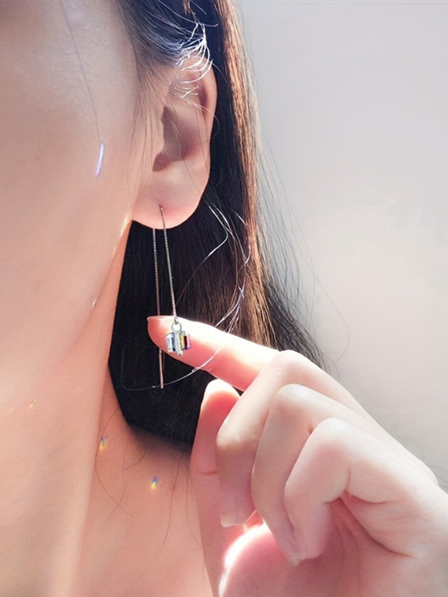 Square Rhinestone Earrings