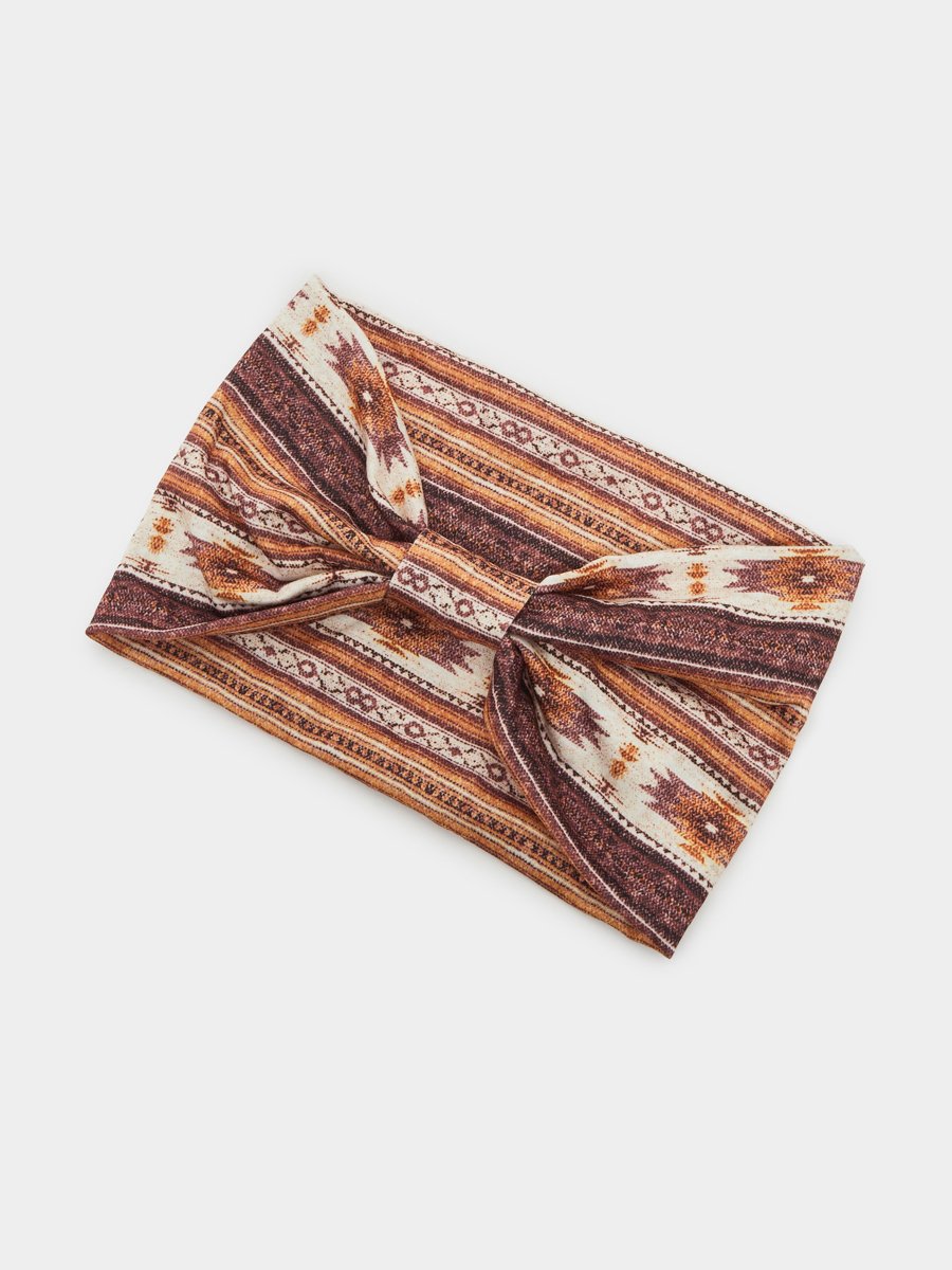 Women Boho Printed Knotted Headband