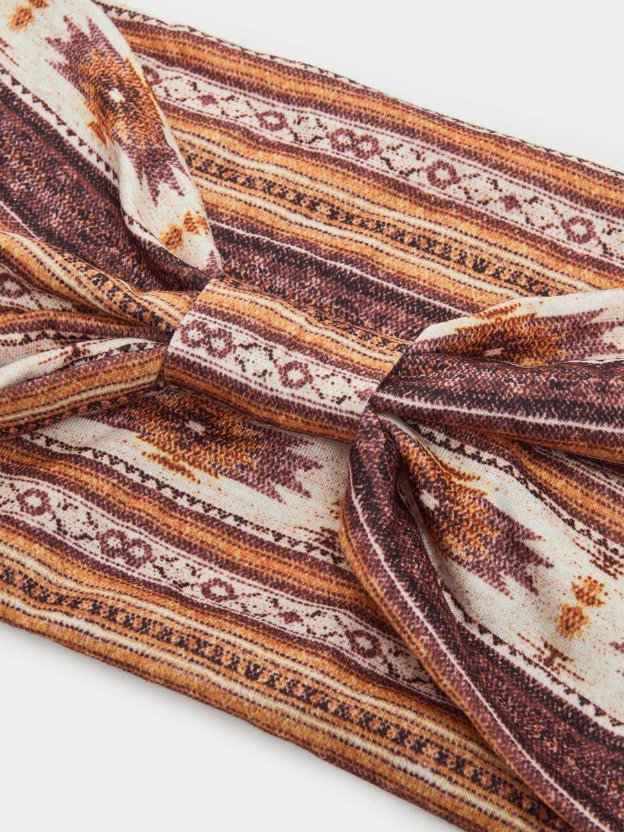 Women Boho Printed Knotted Headband