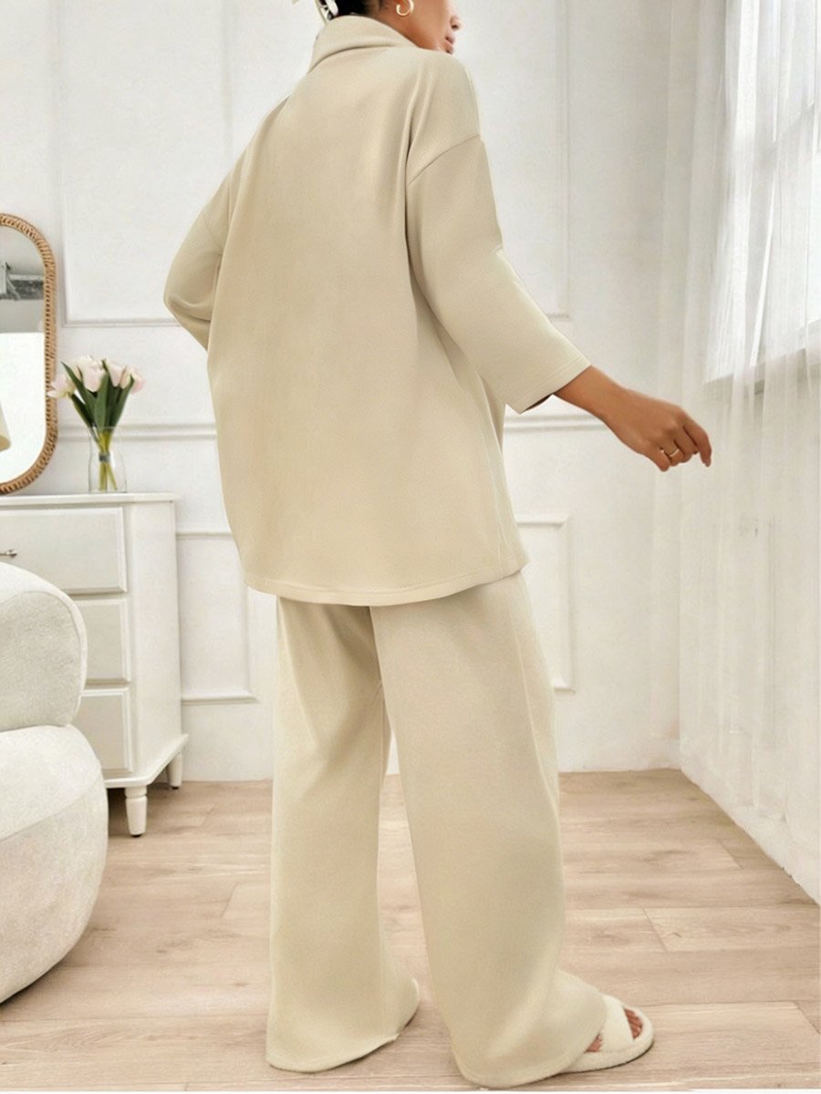 Pack of 3 - Solid Longline Shirt, Cami and Pyjama Set