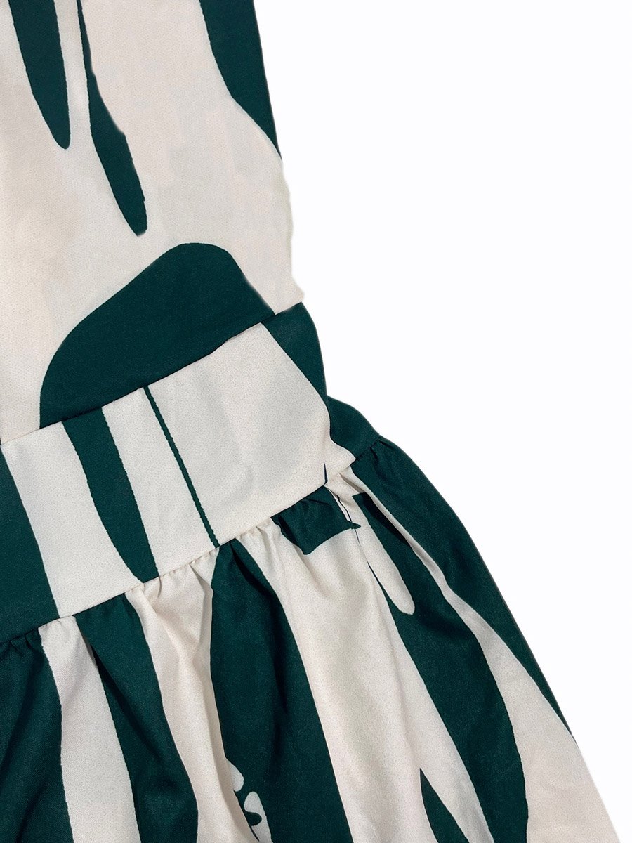 Women Green Printed Knee-Length Dress