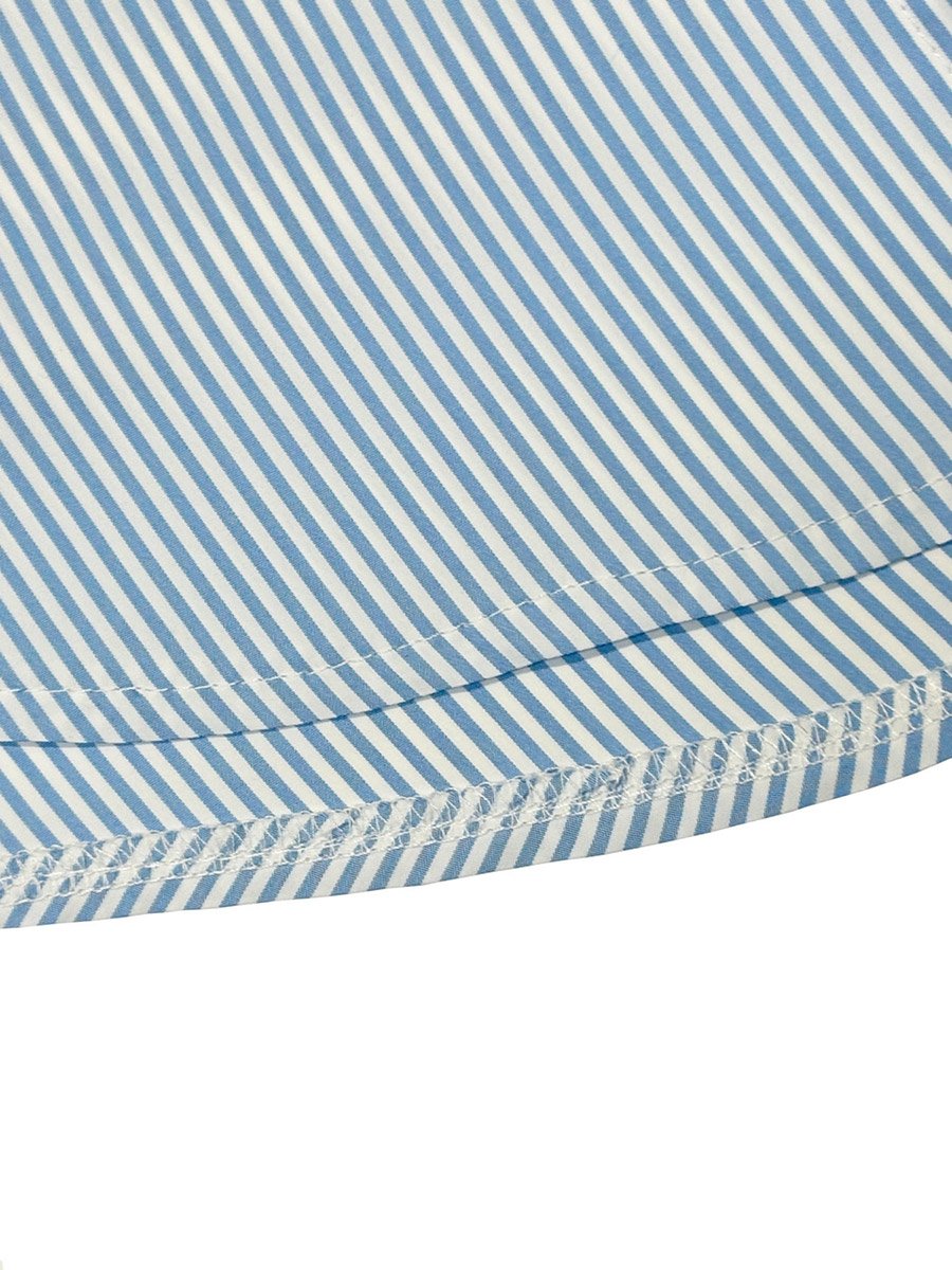Blue Striped Pocket Detail Long Sleeve Shirt