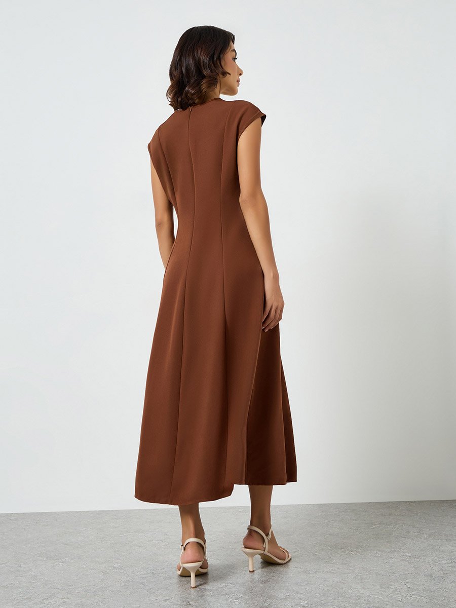 bodycon midi dress green Windsor Sleek Style High Slit Bodycon Midi Dress in Green | Size: XS