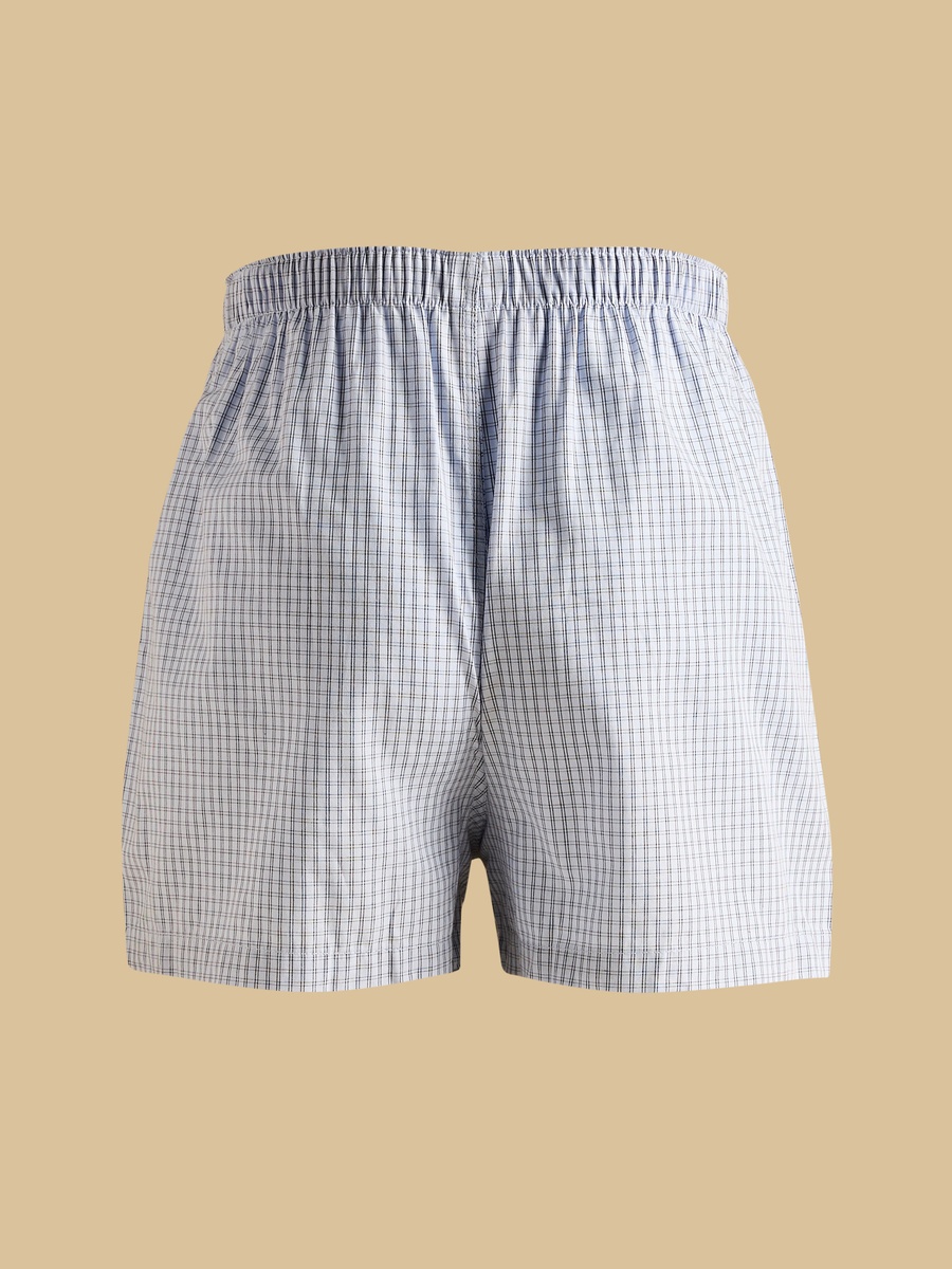 Pack of 2 - Checked Woven Boxers with Elasticated Waistband