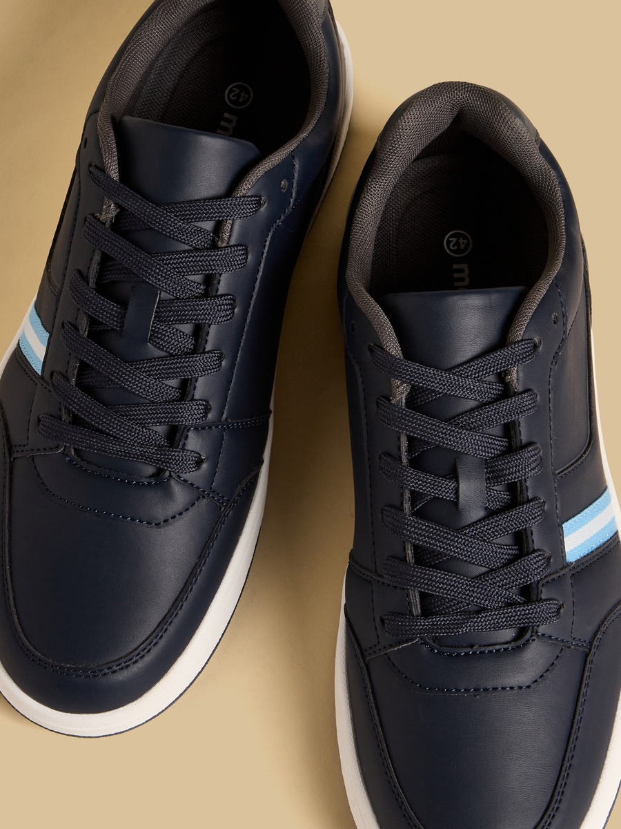 Panelled Lace-Up Sneakers