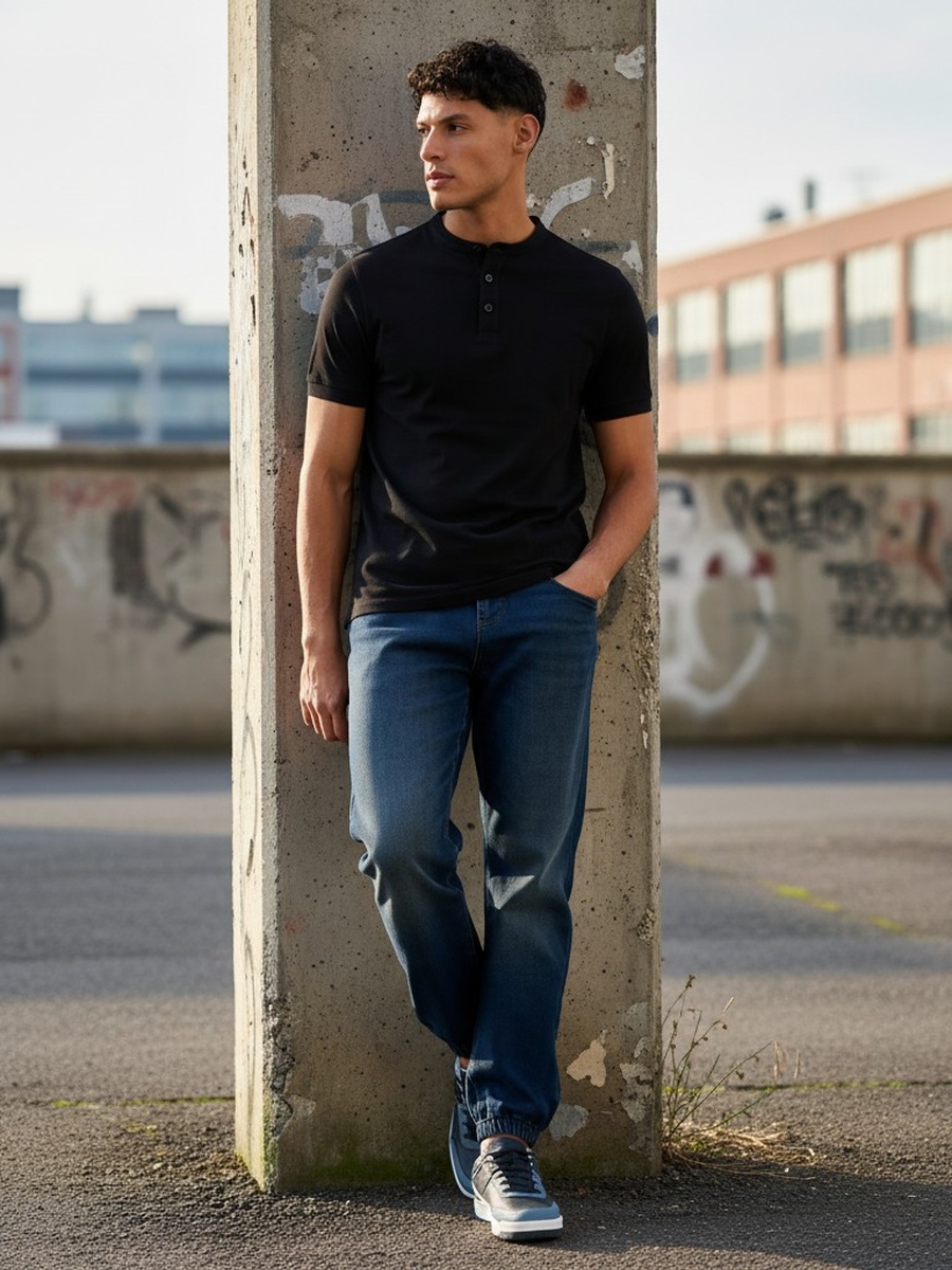 Mandarin Collar T-Shirt