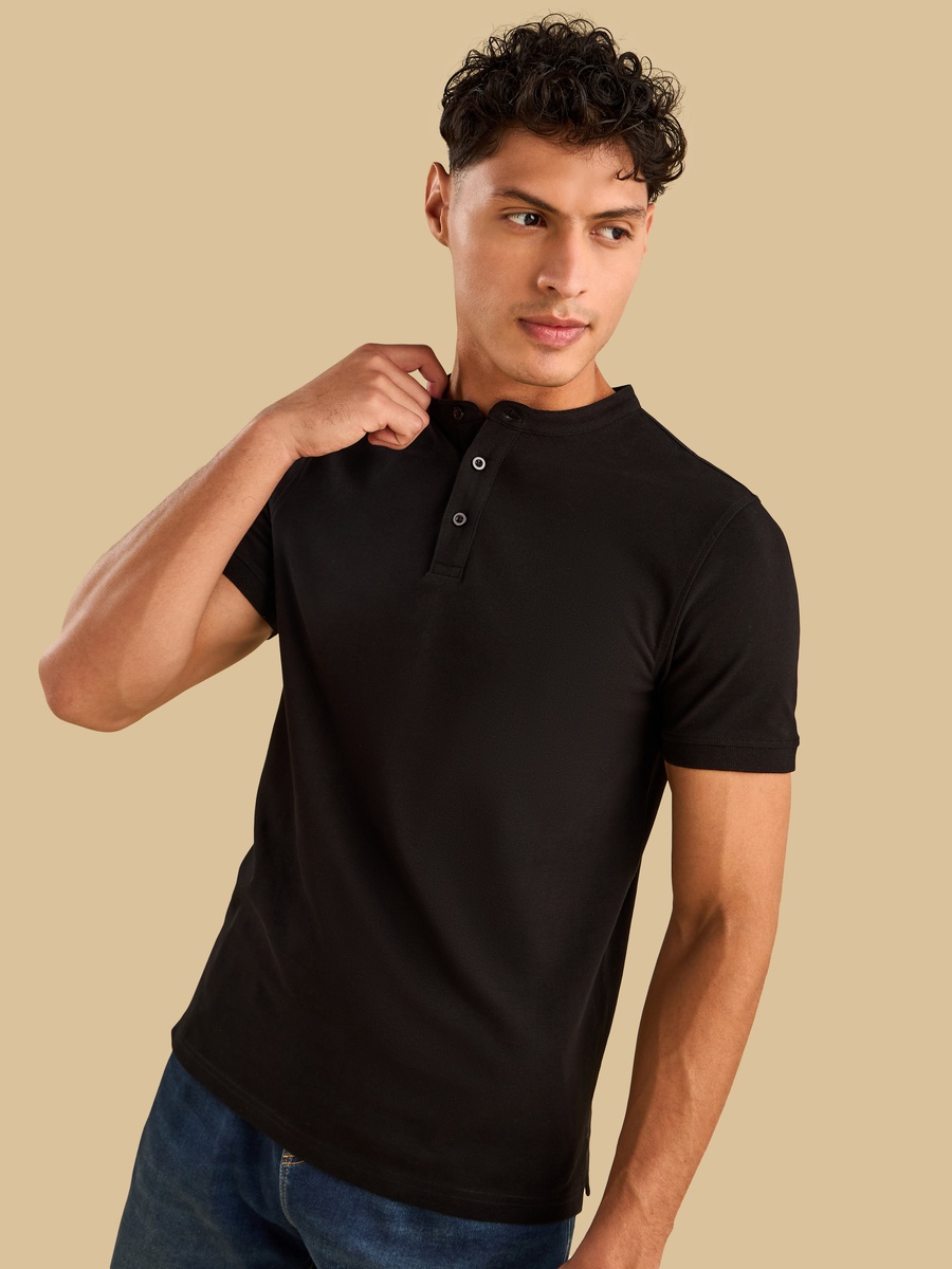 Mandarin Collar T-Shirt