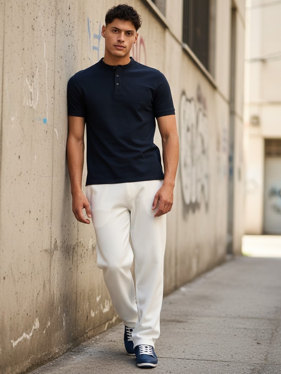 Mandarin Collar T-Shirt