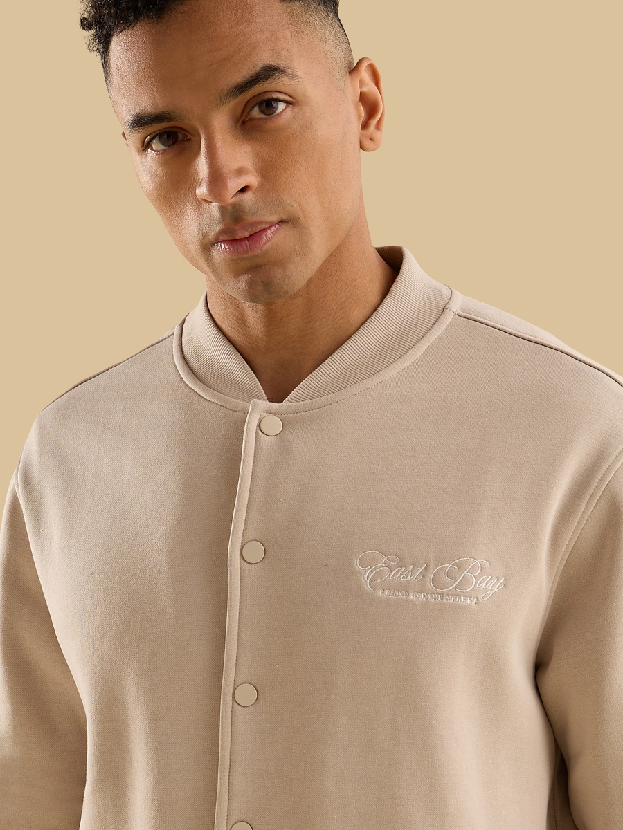 Embroidered Fleece Better Cotton Bomber Jacket