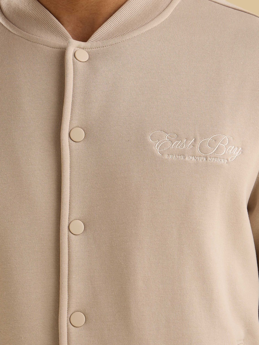 Embroidered Fleece Better Cotton Bomber Jacket