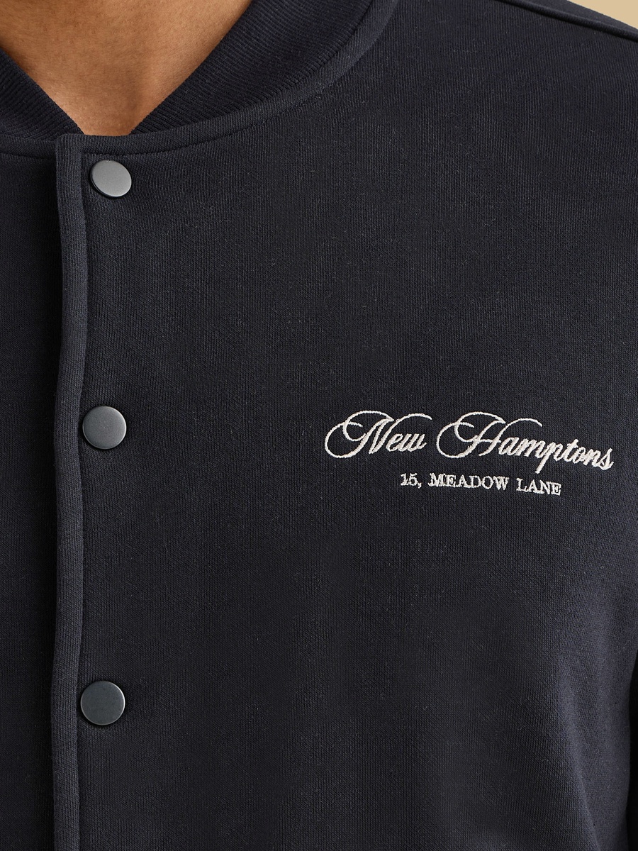 Embroidered Fleece Better Cotton Bomber Jacket