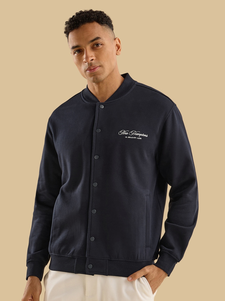 Embroidered Fleece Better Cotton Bomber Jacket
