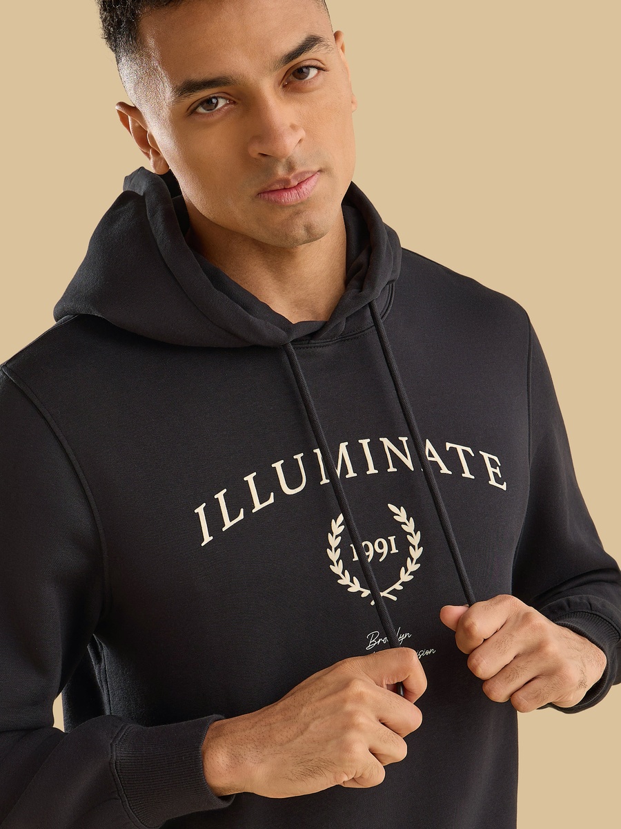 Printed Fleece Hooded Sweatshirt