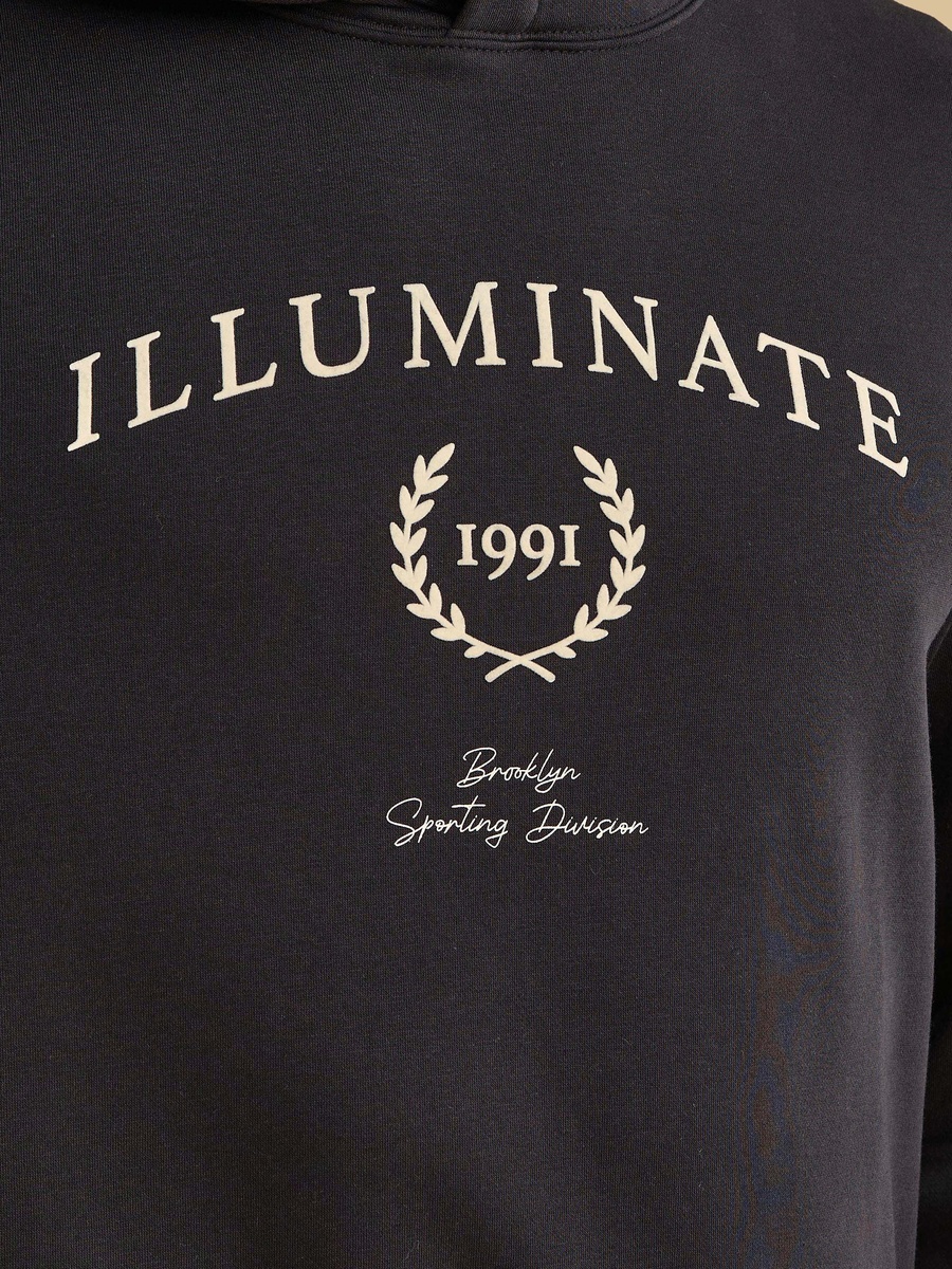 Printed Fleece Hooded Sweatshirt