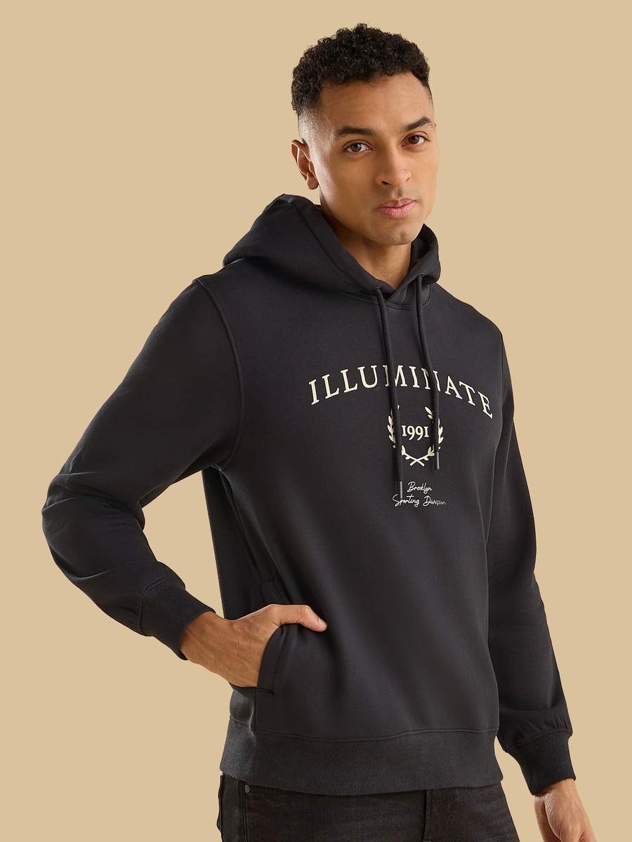 Printed Fleece Hooded Sweatshirt
