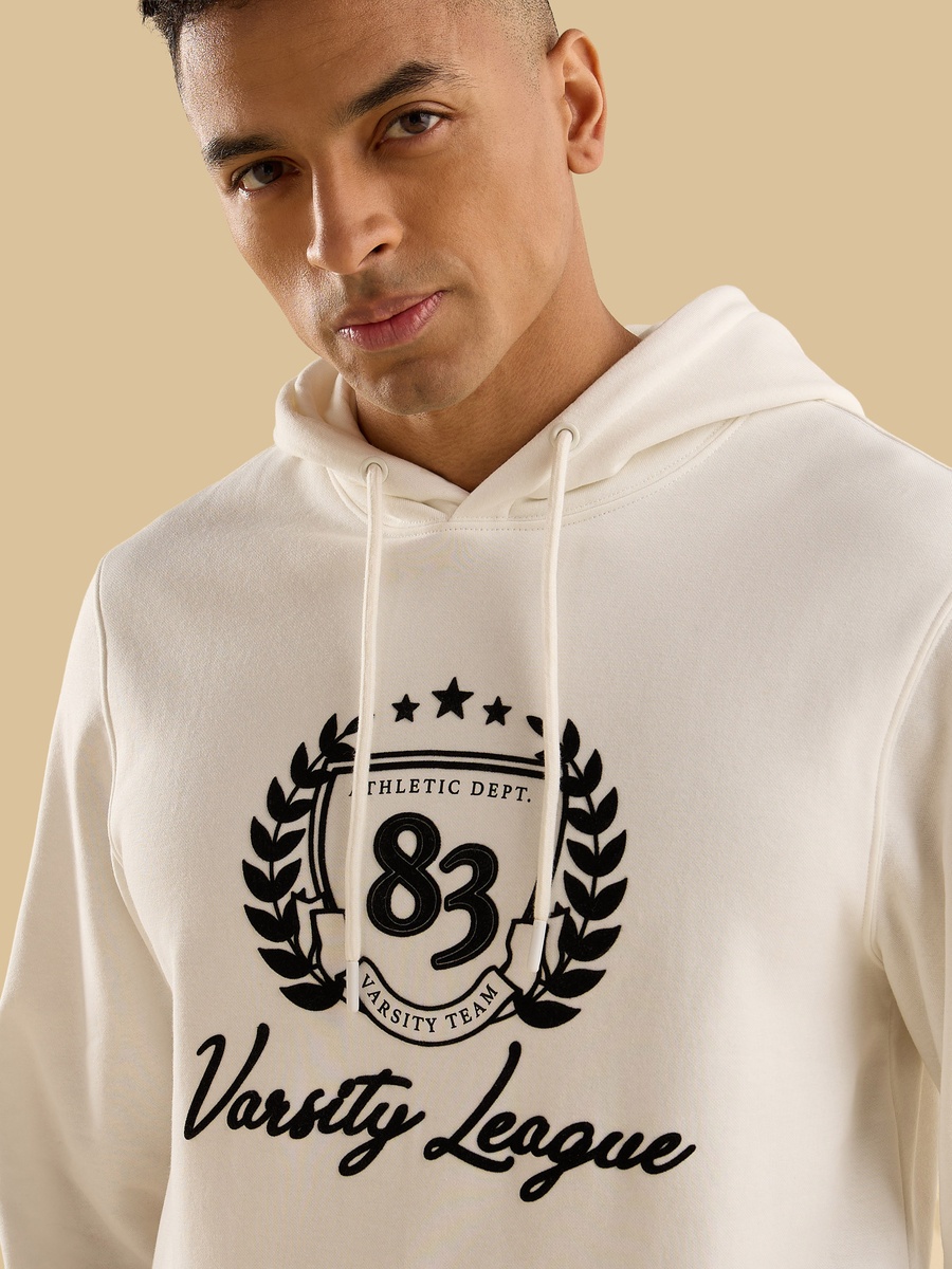 Printed Fleece Hooded Sweatshirt