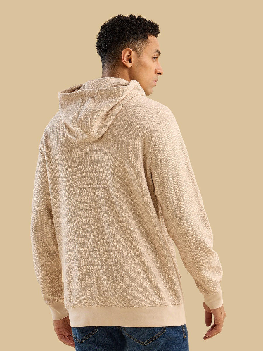 Textured Hooded Sweatshirt