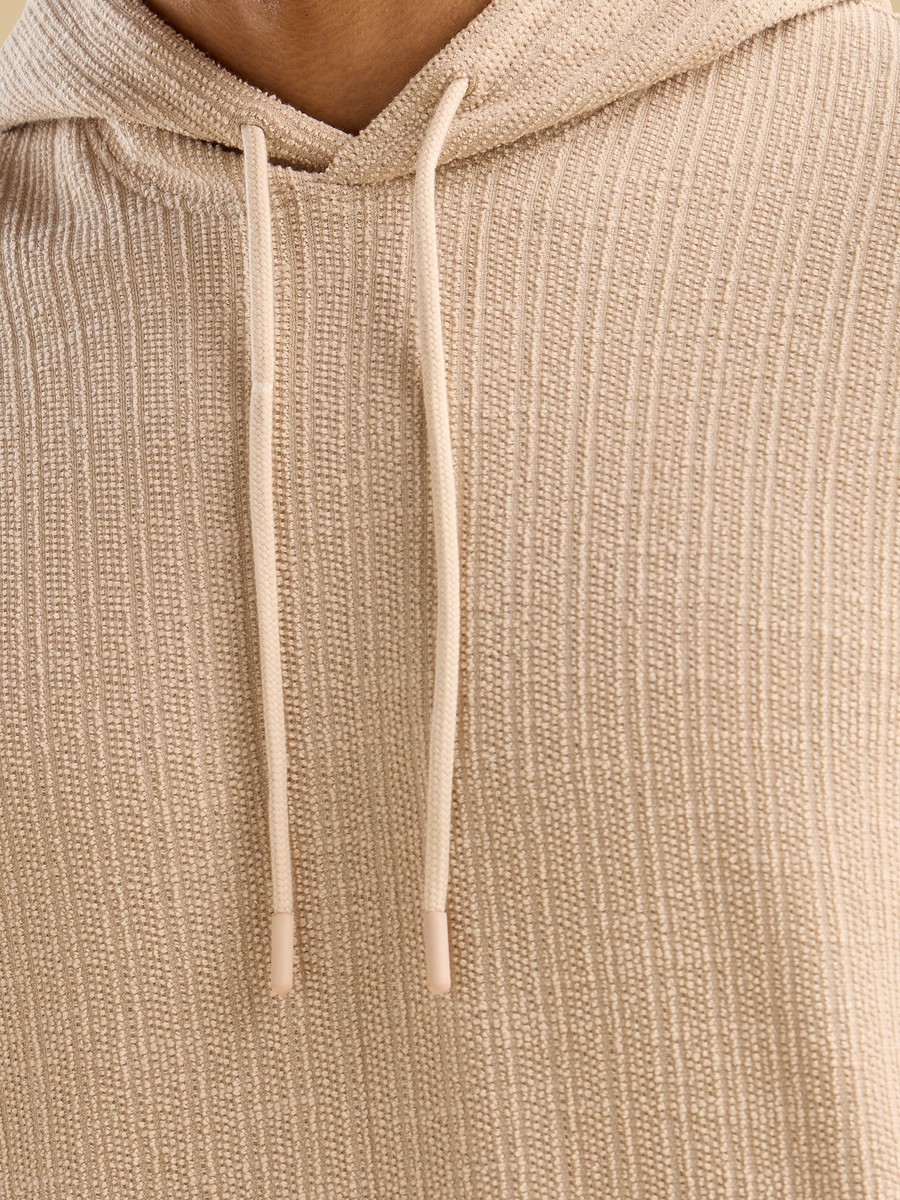 Textured Hooded Sweatshirt