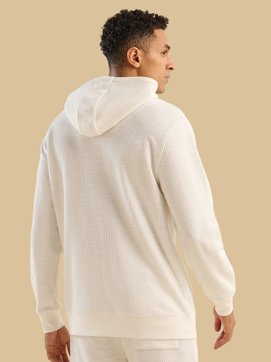 Textured Hooded Sweatshirt