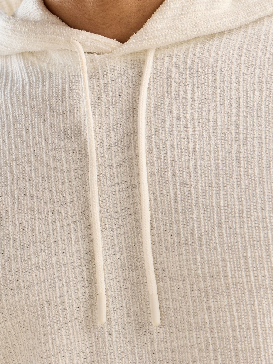 Textured Hooded Sweatshirt
