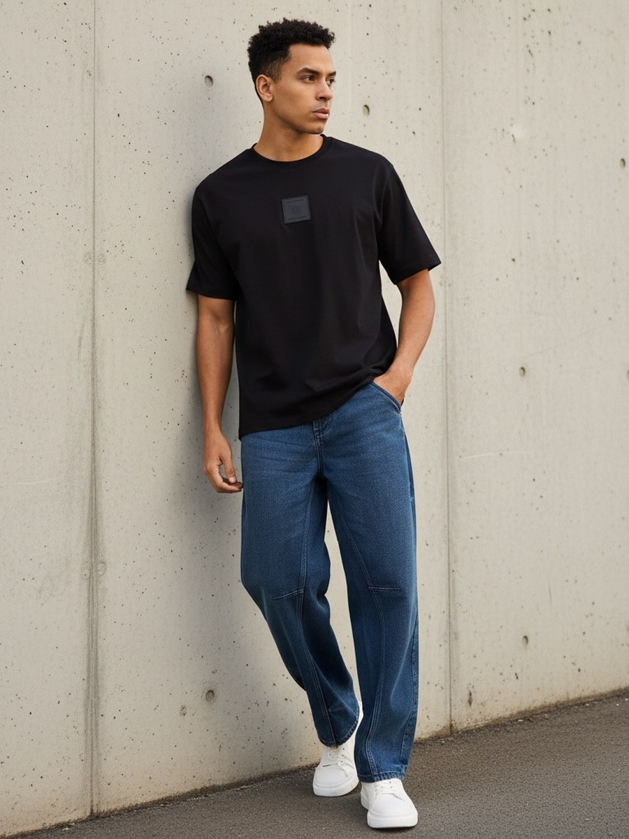 Applique Accent Jersey T-Shirt