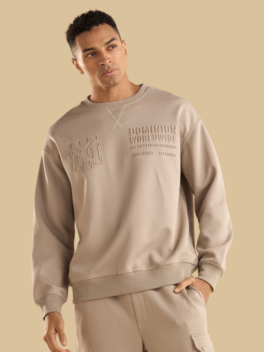 Embossed Oversized Sweatshirt