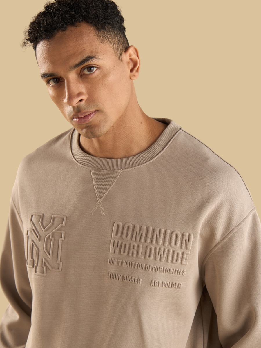 Embossed Oversized Sweatshirt