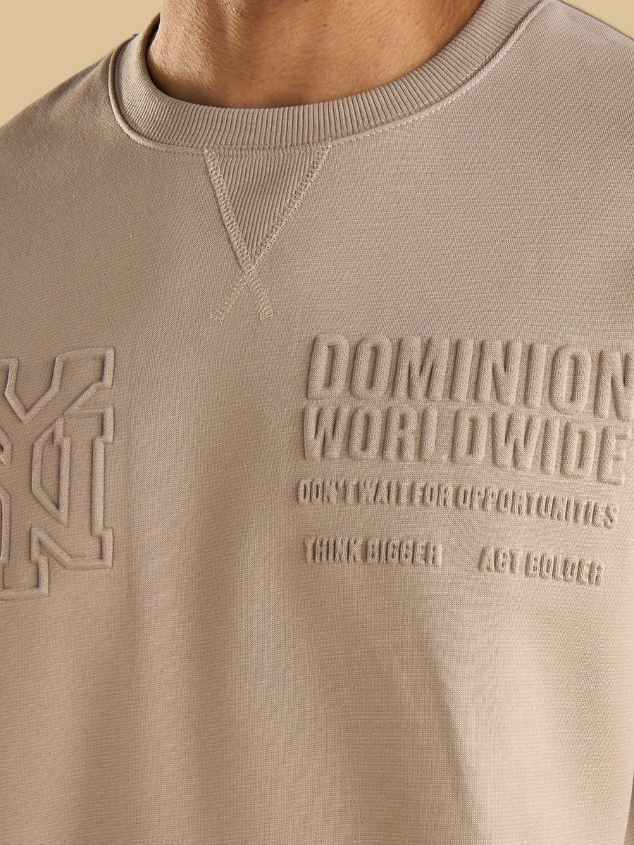 Embossed Oversized Sweatshirt
