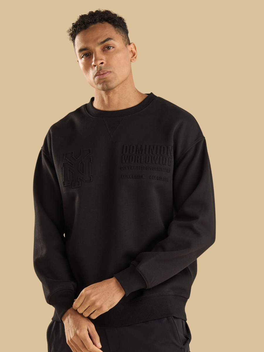 Embossed Oversized Sweatshirt