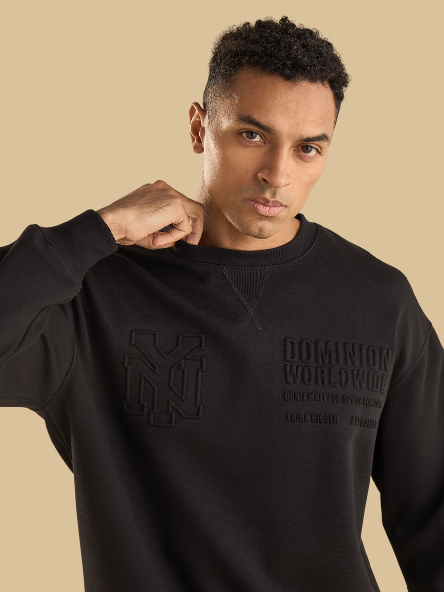 Embossed Oversized Sweatshirt