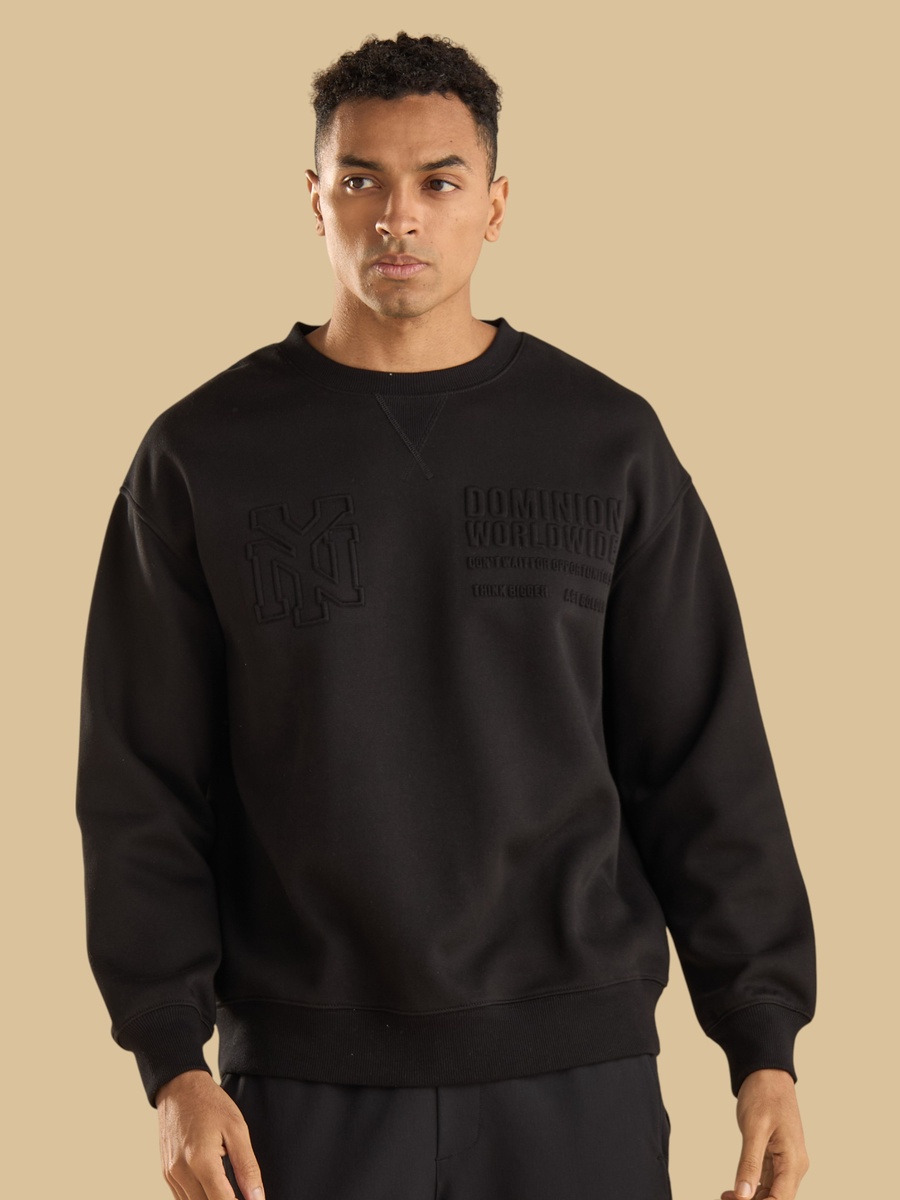 Embossed Oversized Sweatshirt