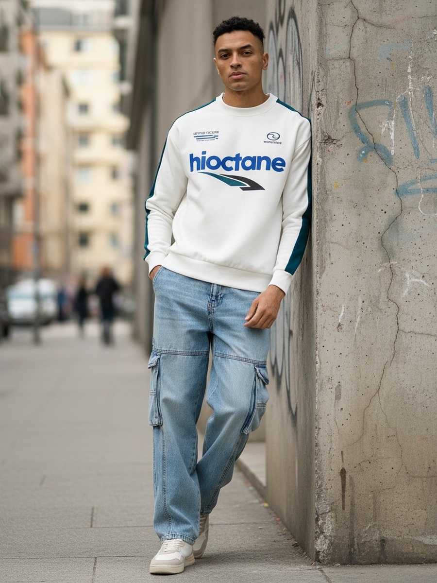 Panelled Oversized Sweatshirt