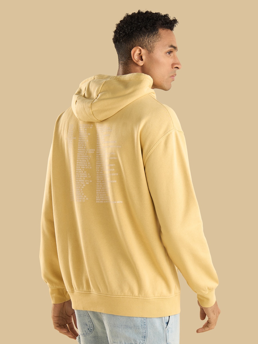 Nirvana Print Oversized Hooded Sweatshirt