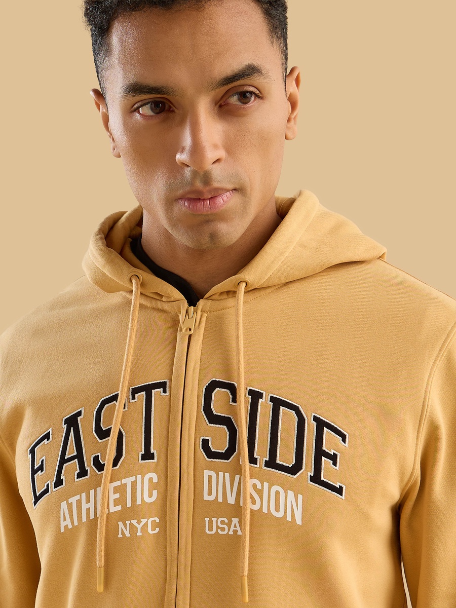 Printed Zip Through Hoodie