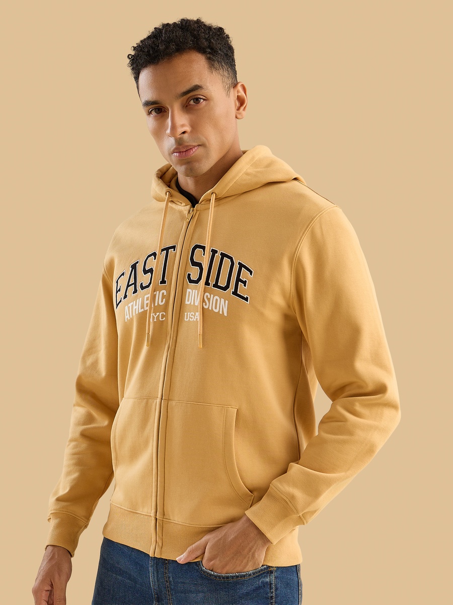 Printed Zip Through Hoodie